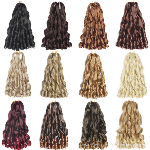 20 Inch Loose Deep Wave Crochet Hair Synthetic Pre Stretched Braiding Hair Spiral Curls For Black Women Hair Bulk
